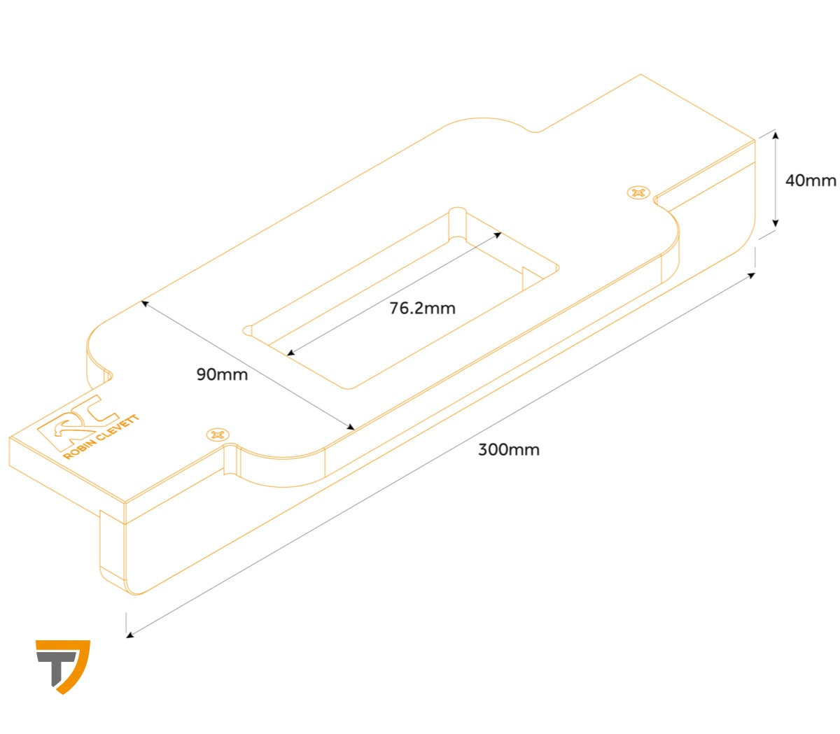 3 Inch / 76mm Hinge Jig Dimensions