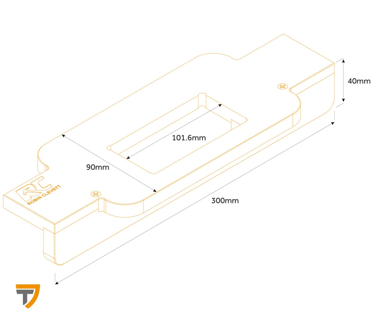 4 Inch / 102mm Hinge Jig Dimensions